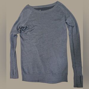 Lululemon Athletica Blue/Gray Off The Shoulder Knit Sweater💙